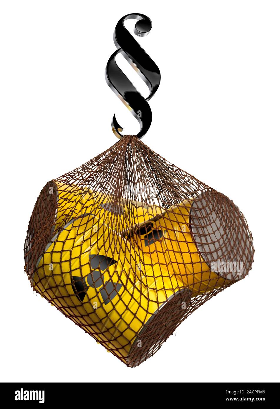 Nuclear waste transportation, artwork. Nuclear waste, produced by