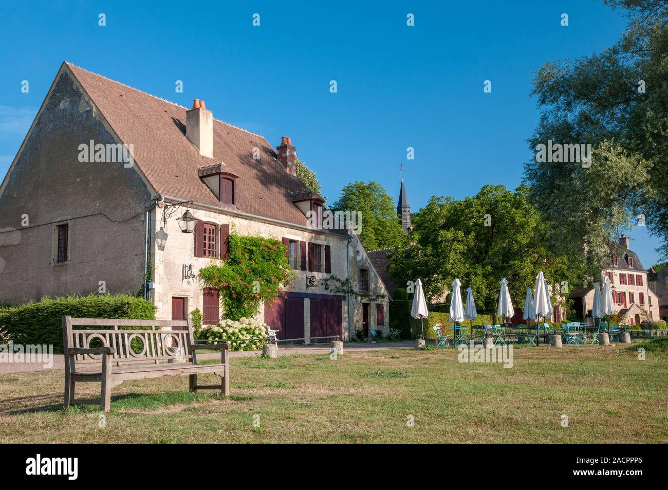 Apremont-sur-Allier village, listed as one of the most beautiful medieval villages in France, Cher (18), Centre-Val de Loire region, France Stock Photo