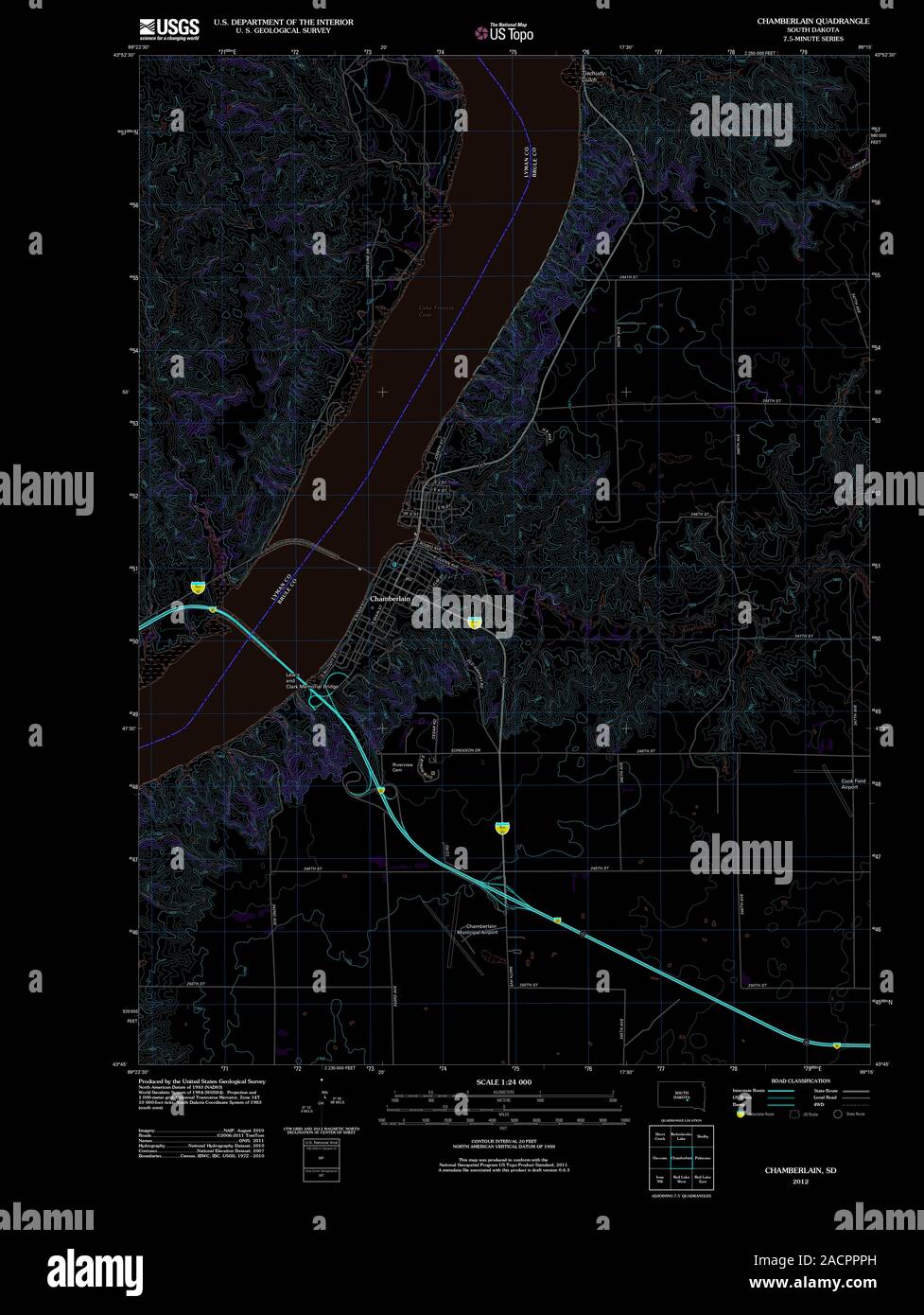 Chamberlain South Dakota High Resolution Stock Photography and Images