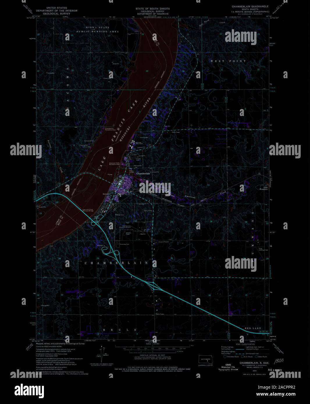 Chamberlain South Dakota High Resolution Stock Photography and Images