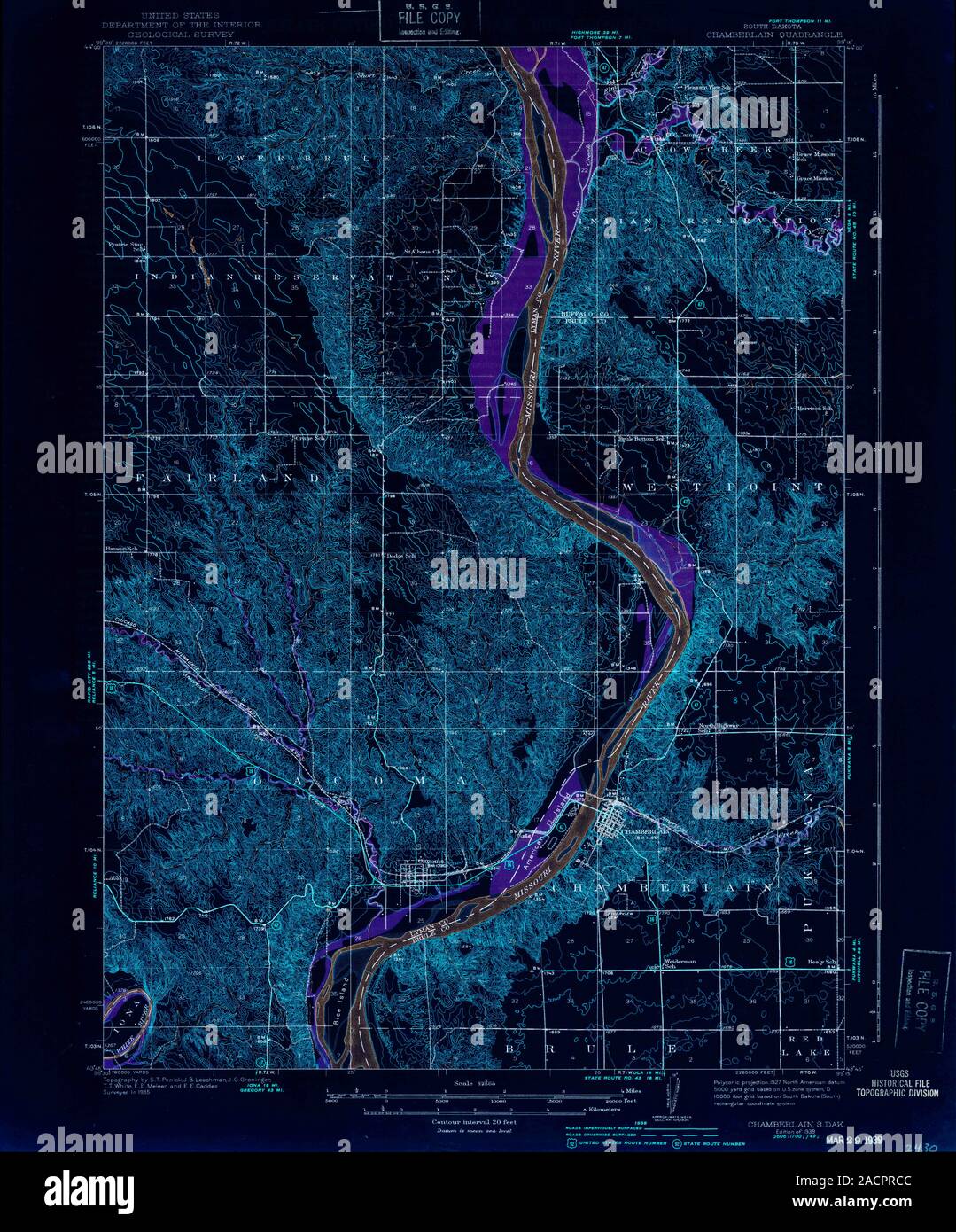 Chamberlain South Dakota High Resolution Stock Photography and Images