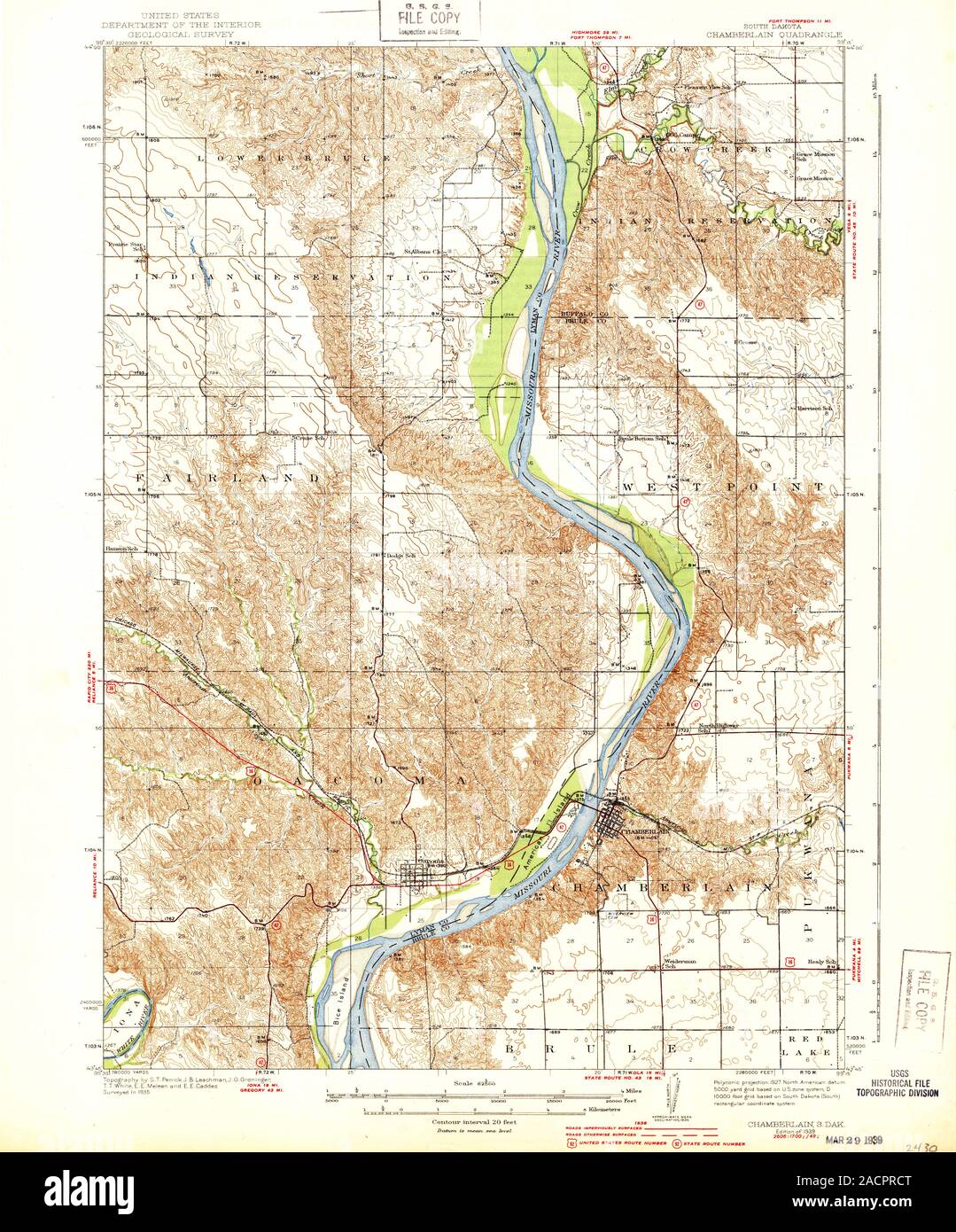 Chamberlain South Dakota High Resolution Stock Photography and Images