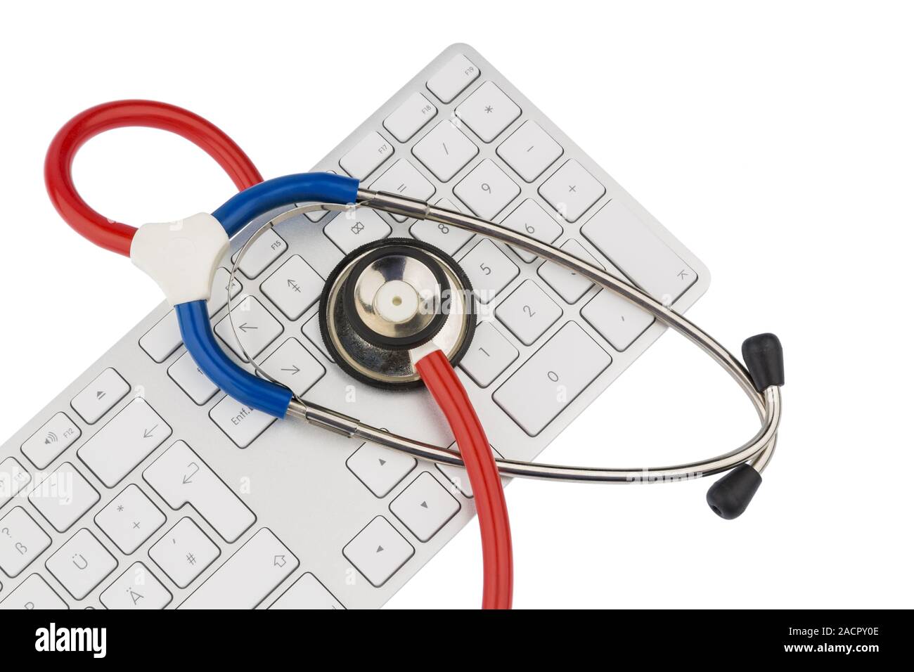 Stethoscope and keyboard of a computer Stock Photo - Alamy