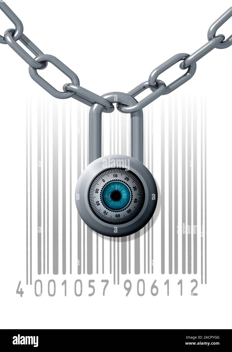 Data security, conceptual computer artwork. Stock Photo