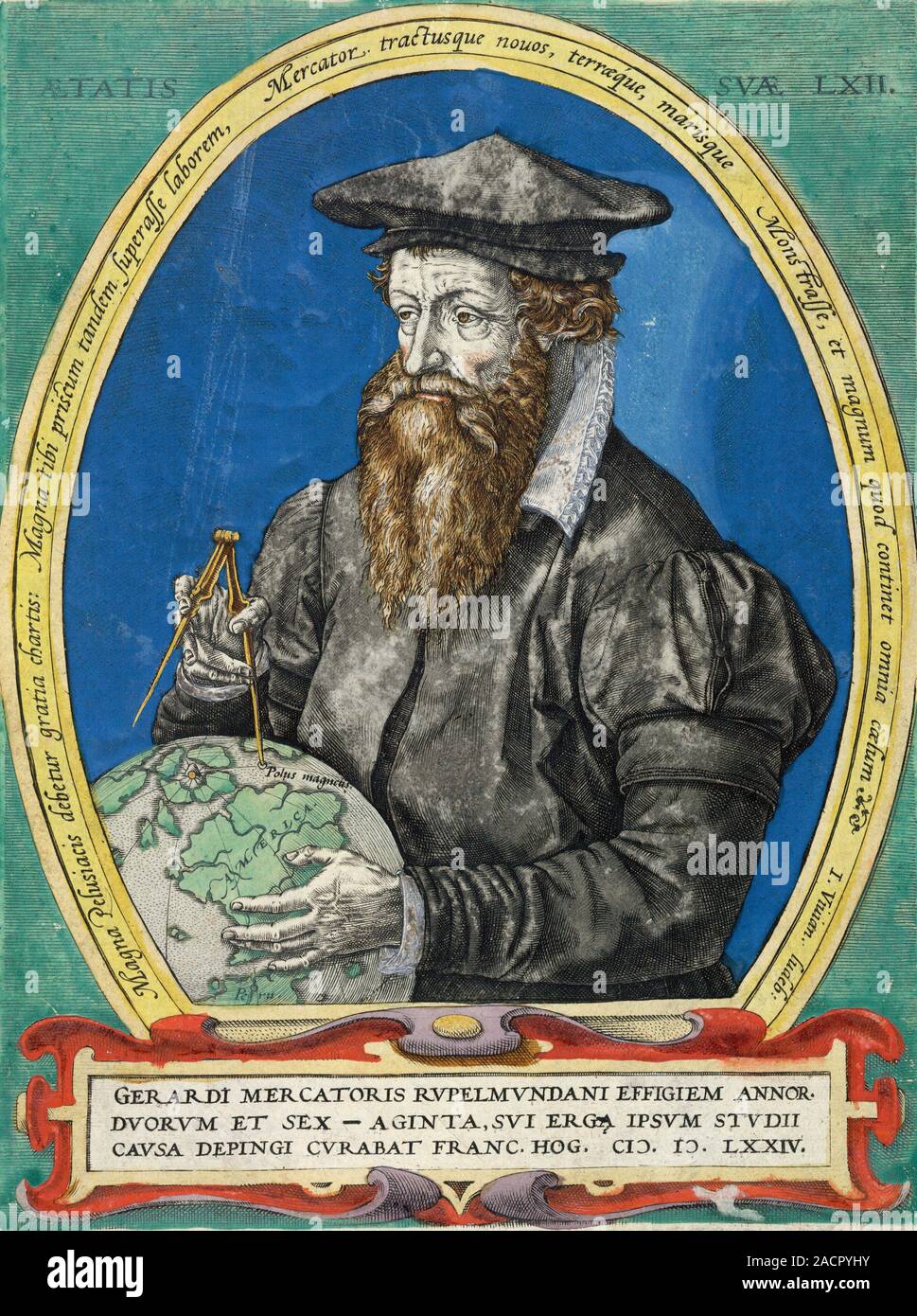 Gerardus Mercator 1512 1594 Dutch Cartographer And Geographer In