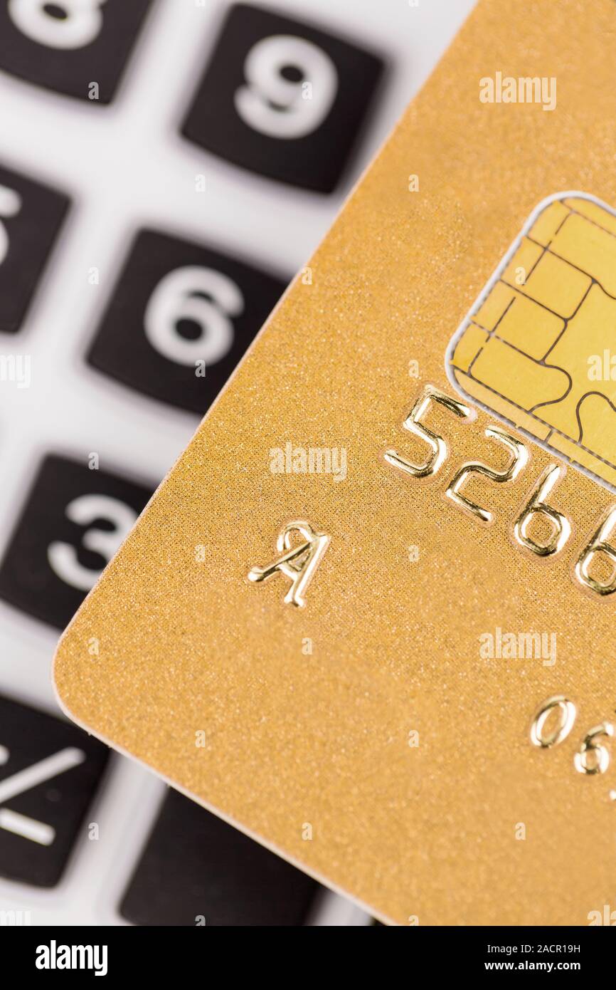 Golden Credit Card And Calculator Stock Photo Alamy Golden Credit Card And Calculator Stock Photo Alamy