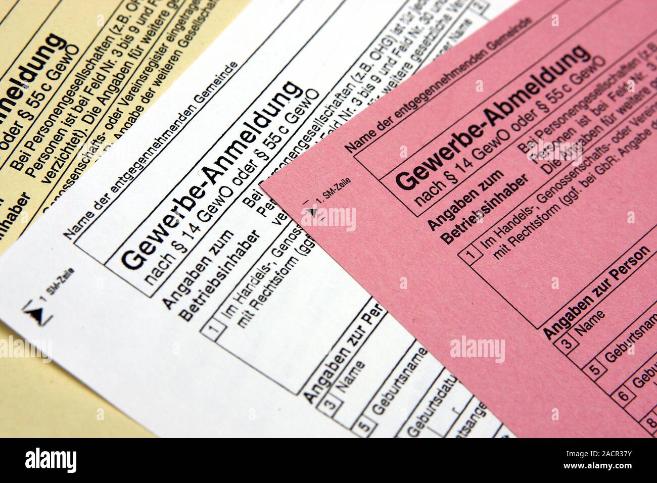 Gewerbeschein hi-res stock photography and images - Alamy