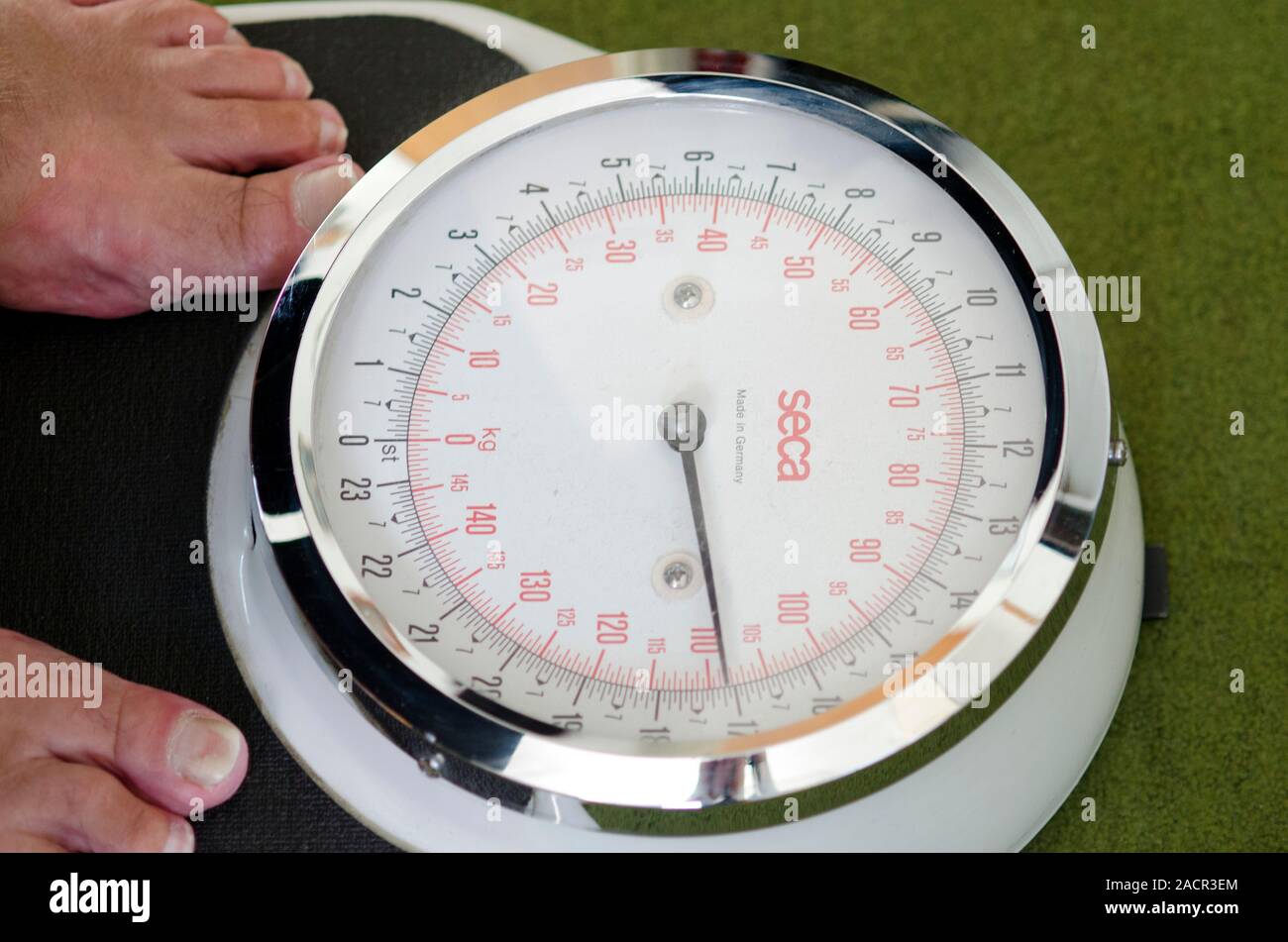 Scales for weighing patients Stock Photo Alamy