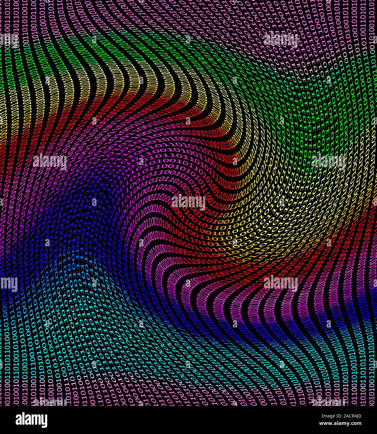 Data distortion, conceptual computer artwork. Stock Photo