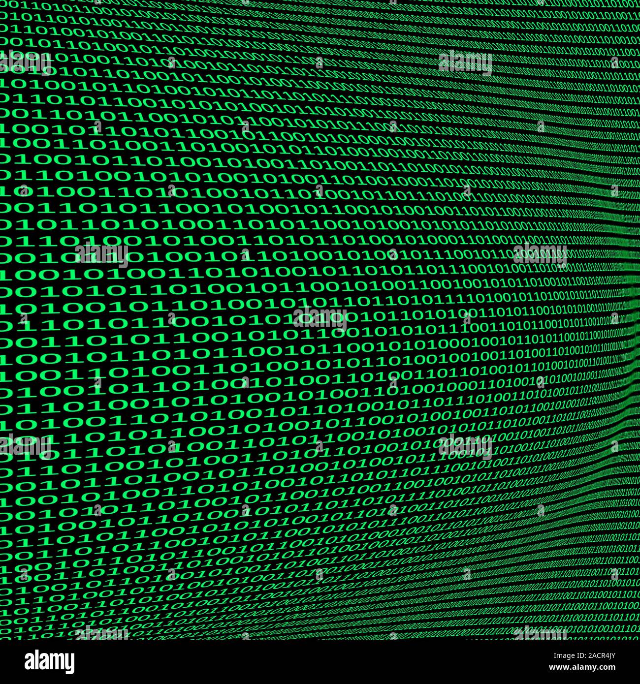 Digital information, conceptual computer artwork. Stock Photo