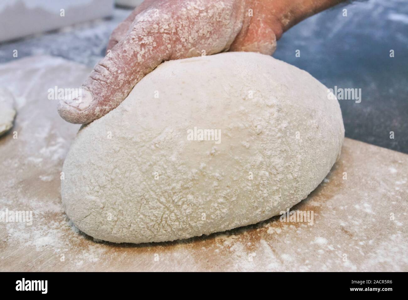Yeast bread dough rises in a bakery Stock Photo Alamy