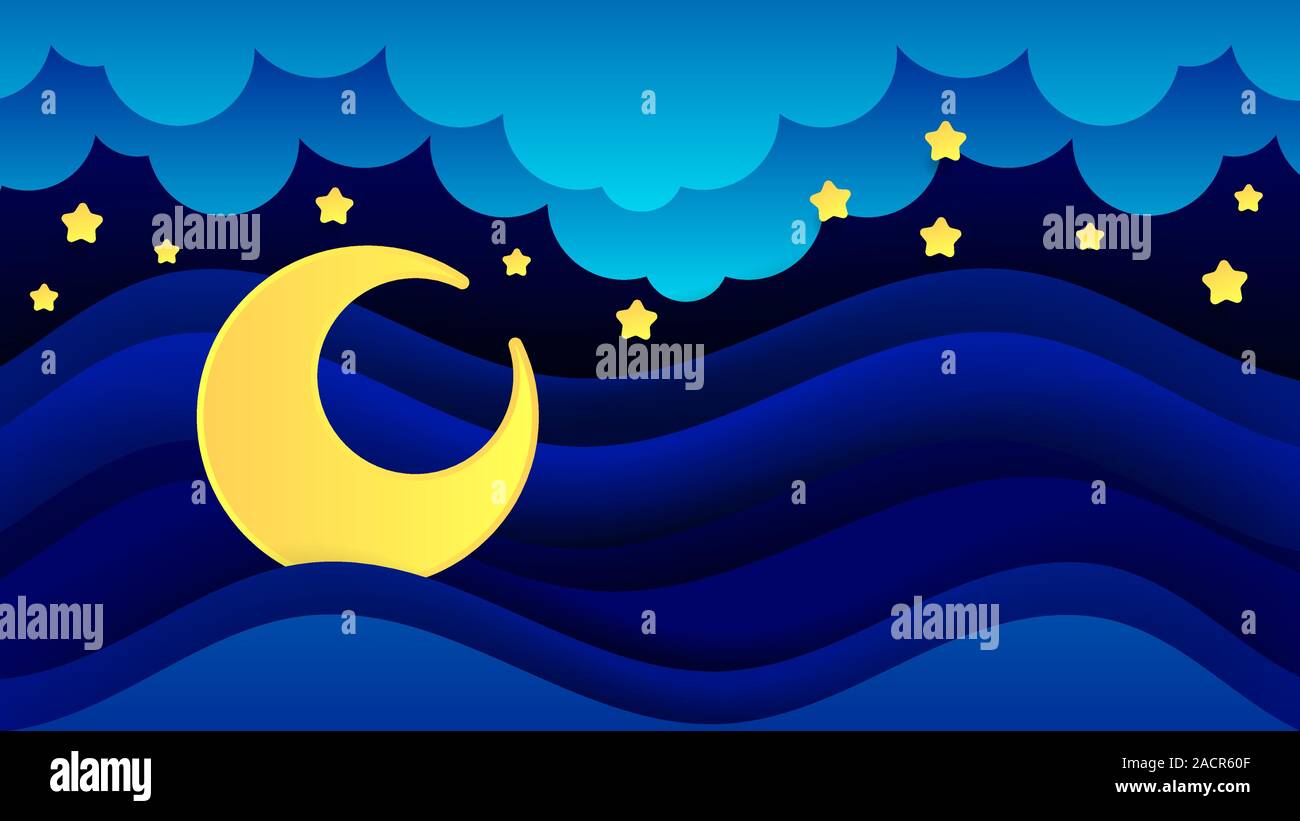 Magic Illustration With Moon And Different Elements Of Space. Stars, Space, Planets. Vector Stock Vector
