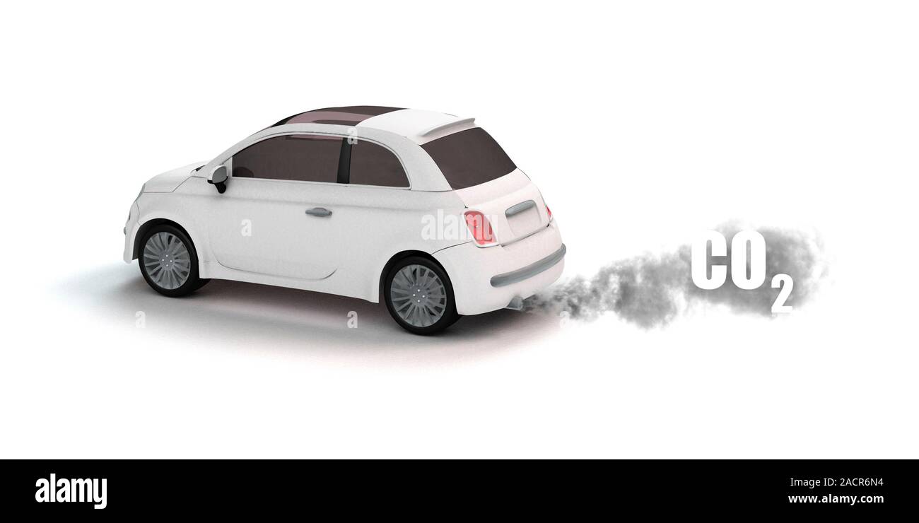 Carbon Dioxide Vehicle Emissions Computer Artwork Representing The Carbon dioxide vehicle emissions computer artwork representing the