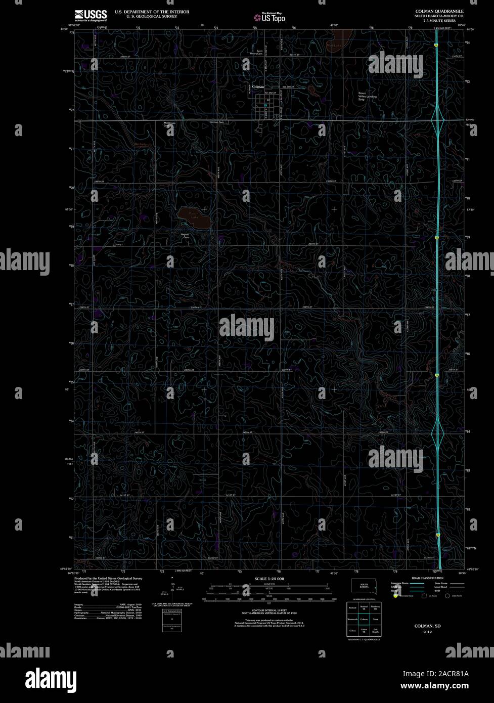 Colman south dakota map hires stock photography and images Alamy