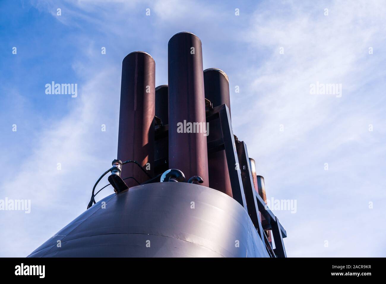 Funnel Raft funnel of a ferry Stock Photo - Alamy