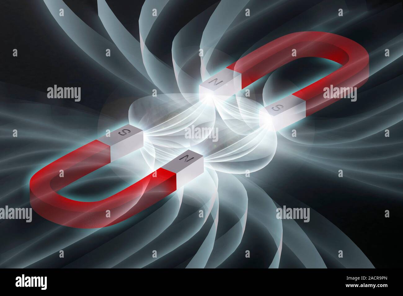 field. Compute artwork of two horseshoe showing the
