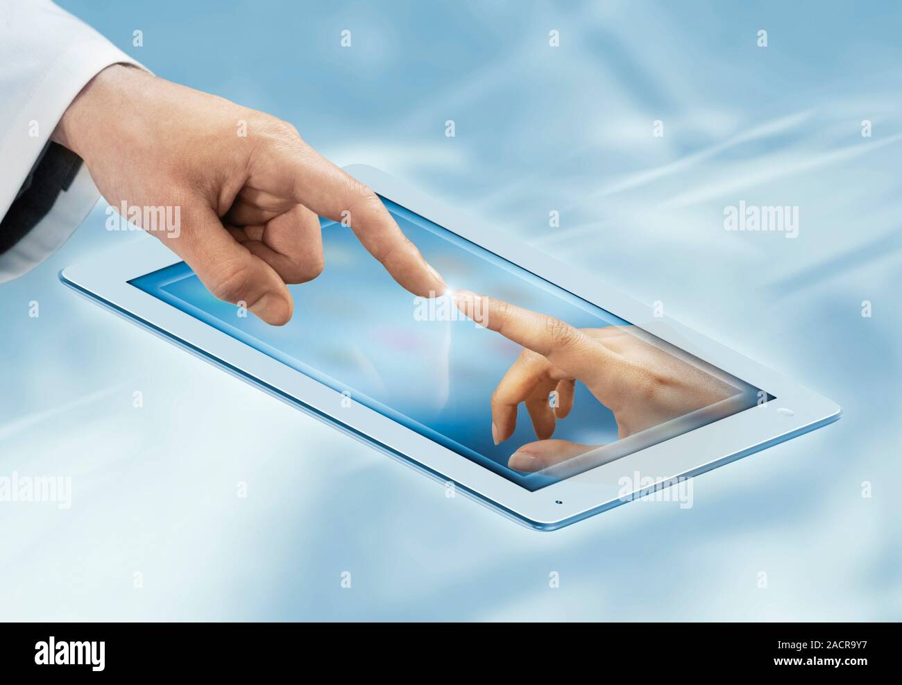 Touchscreen device. Stock Photo