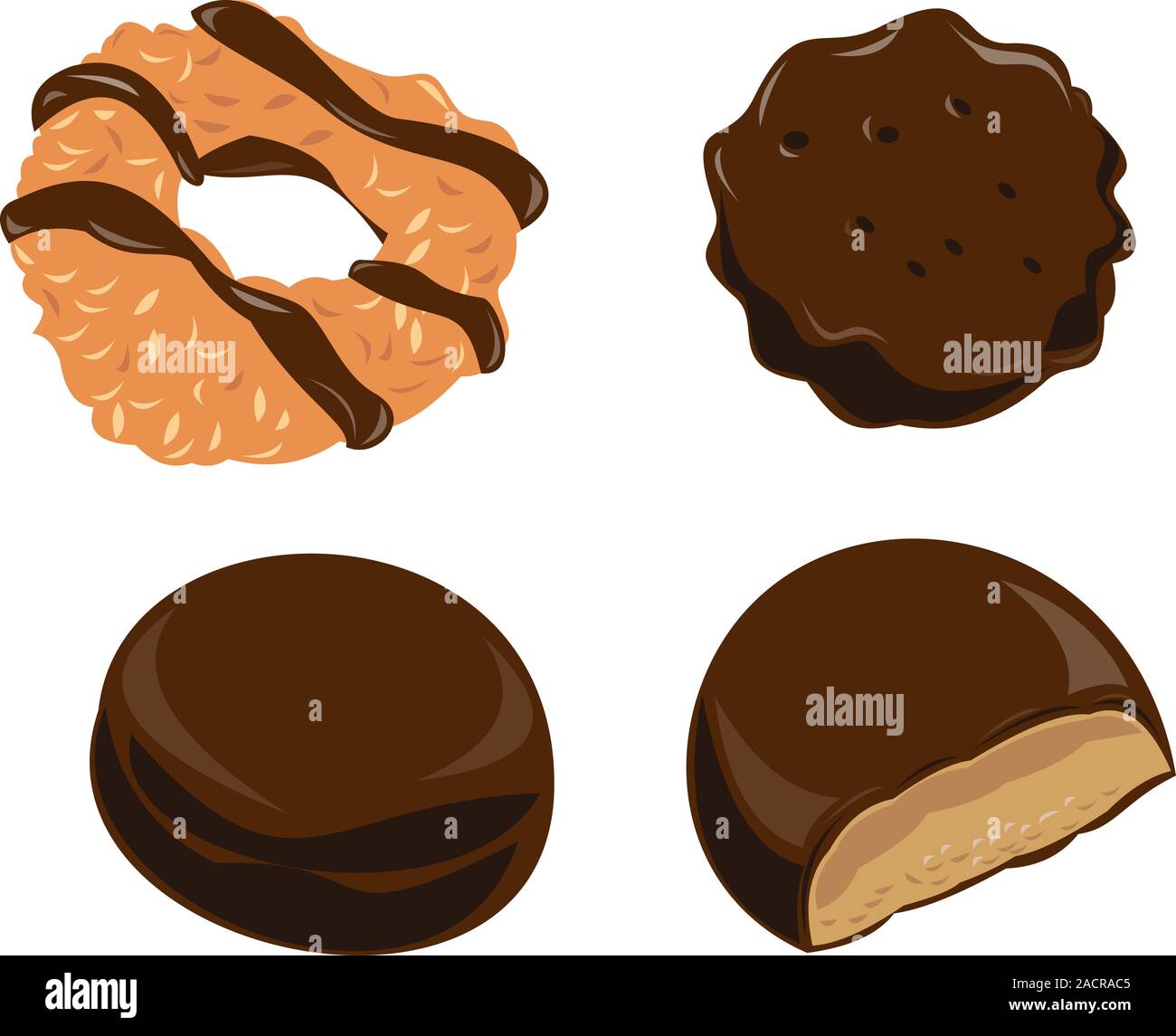 Girl Scout Cookies Chocolate Stock Photo Alamy