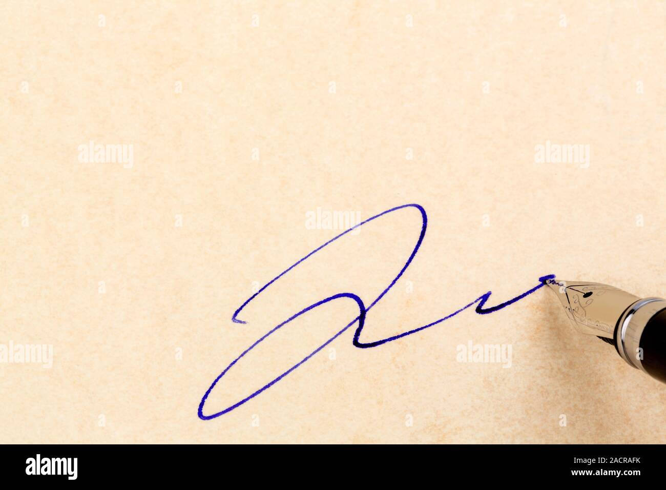 signature on a contract Stock Photo