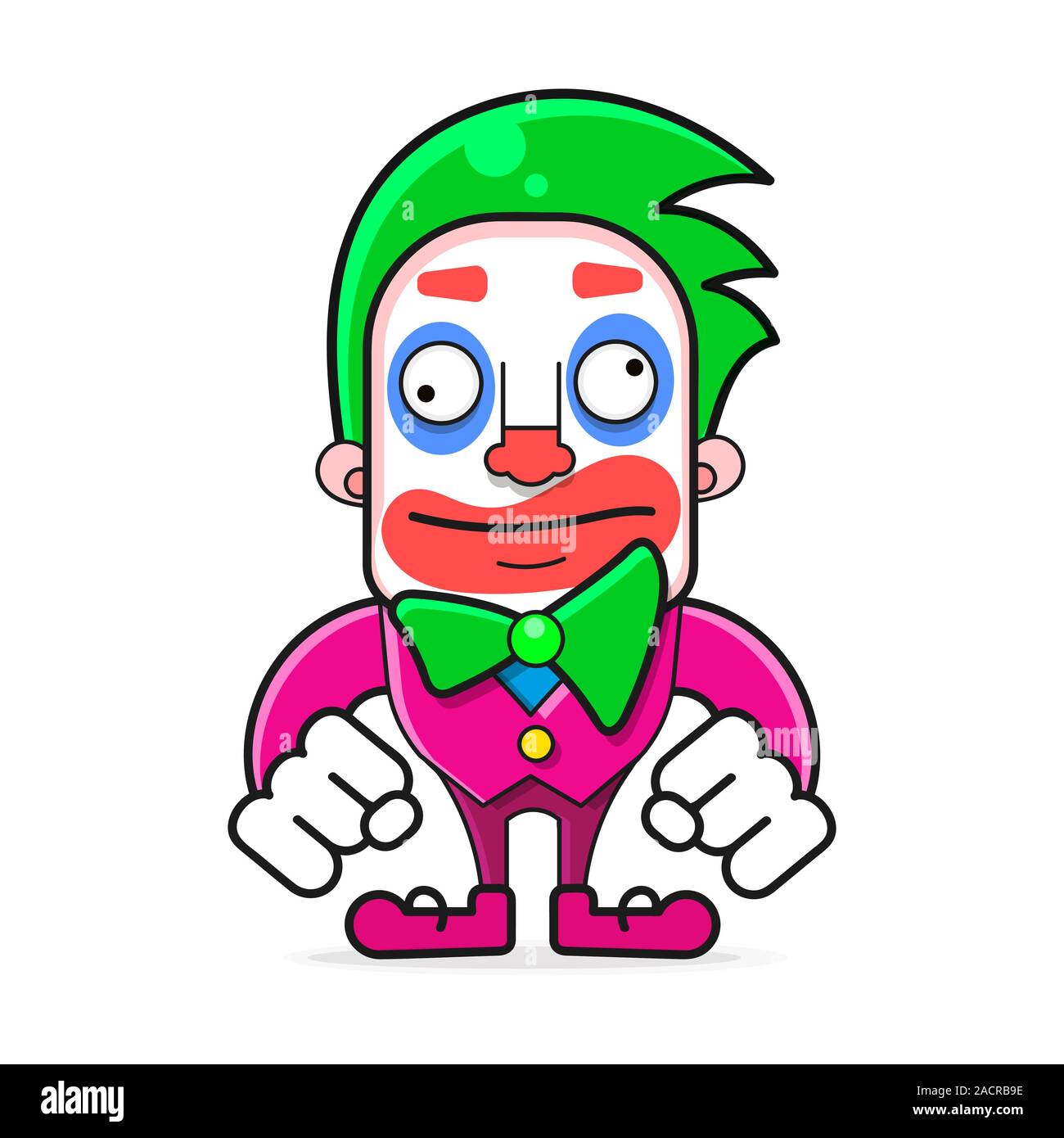 Cartoon Halloween Clown Head Or Mask Vector Illustration Stock Vector Image  & Art - Alamy