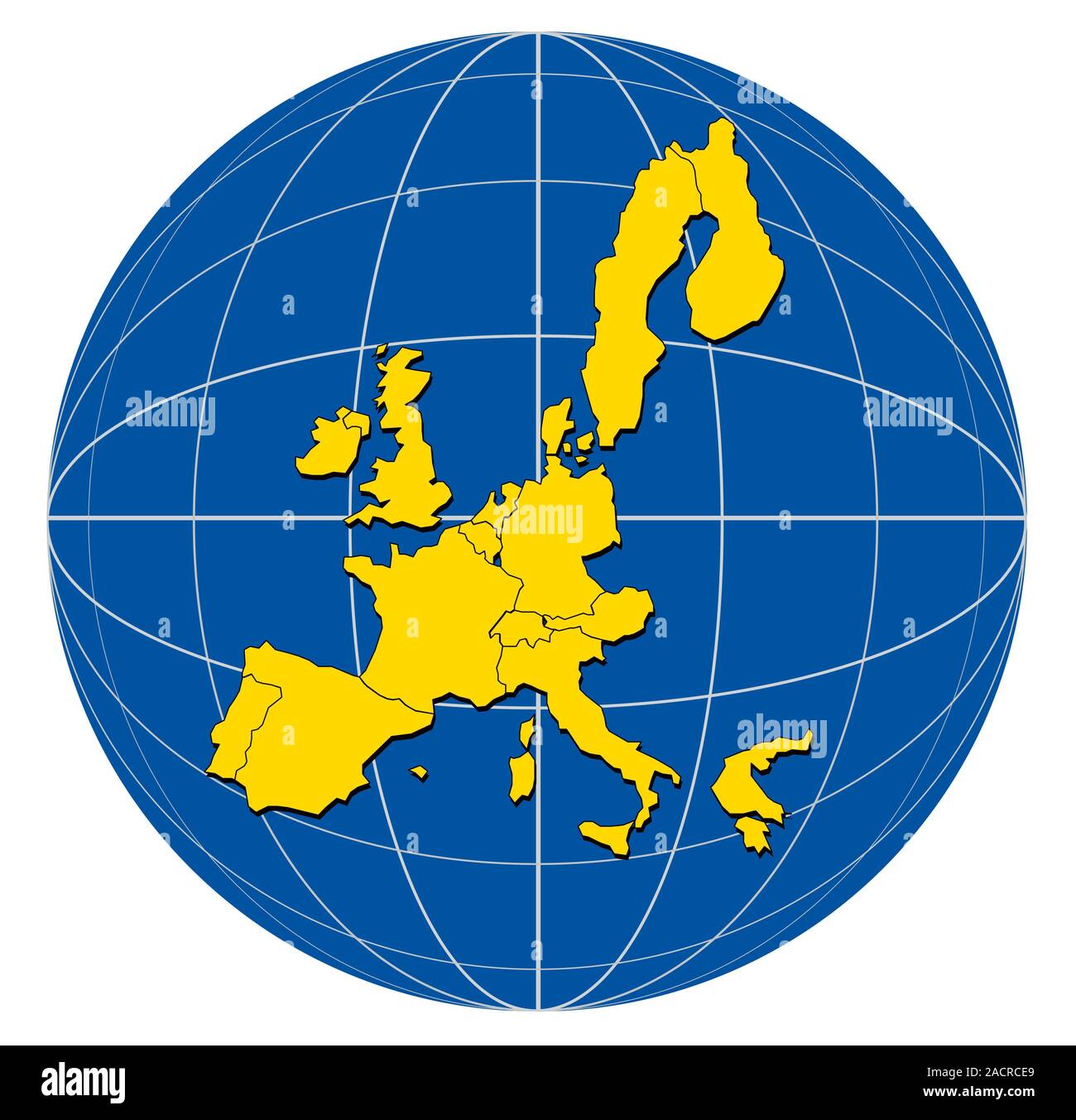 Globe Europe Map Stock Photo Alamy