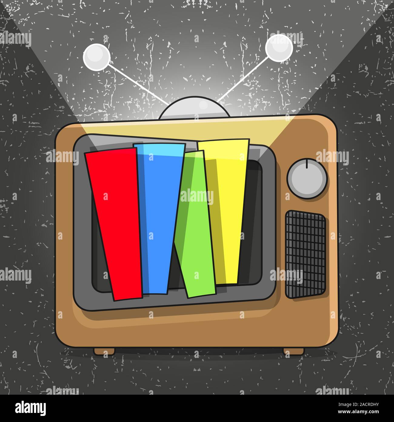 Old Tv. Vector Illustration Of A Good Old Retro Tv Stock Vector Image ...