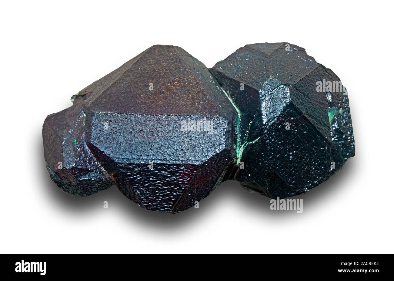 Cuprite twinned crystals. The mineral cuprite is a pure copper oxide ...