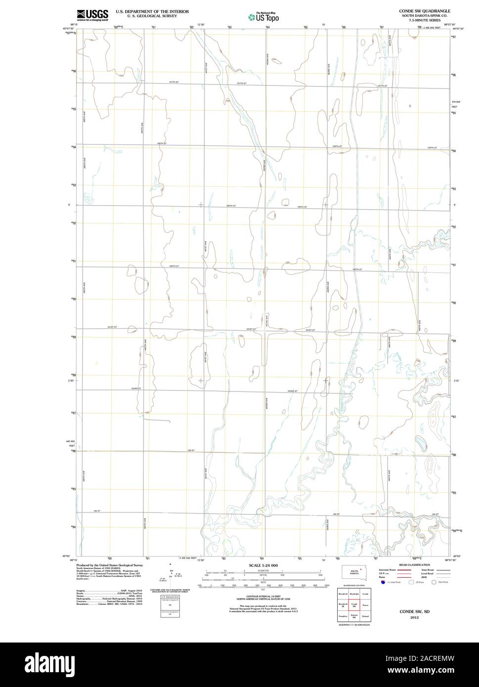 Conde south dakota map hires stock photography and images Alamy