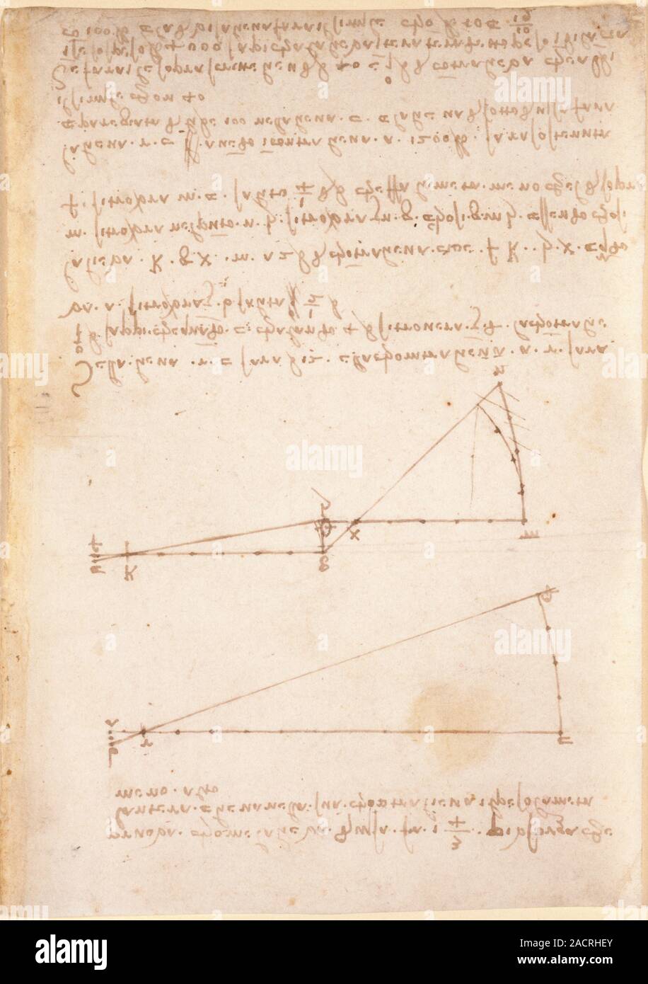 Drawings by Leonardo Da Vinci on on the mechanical powers and forces