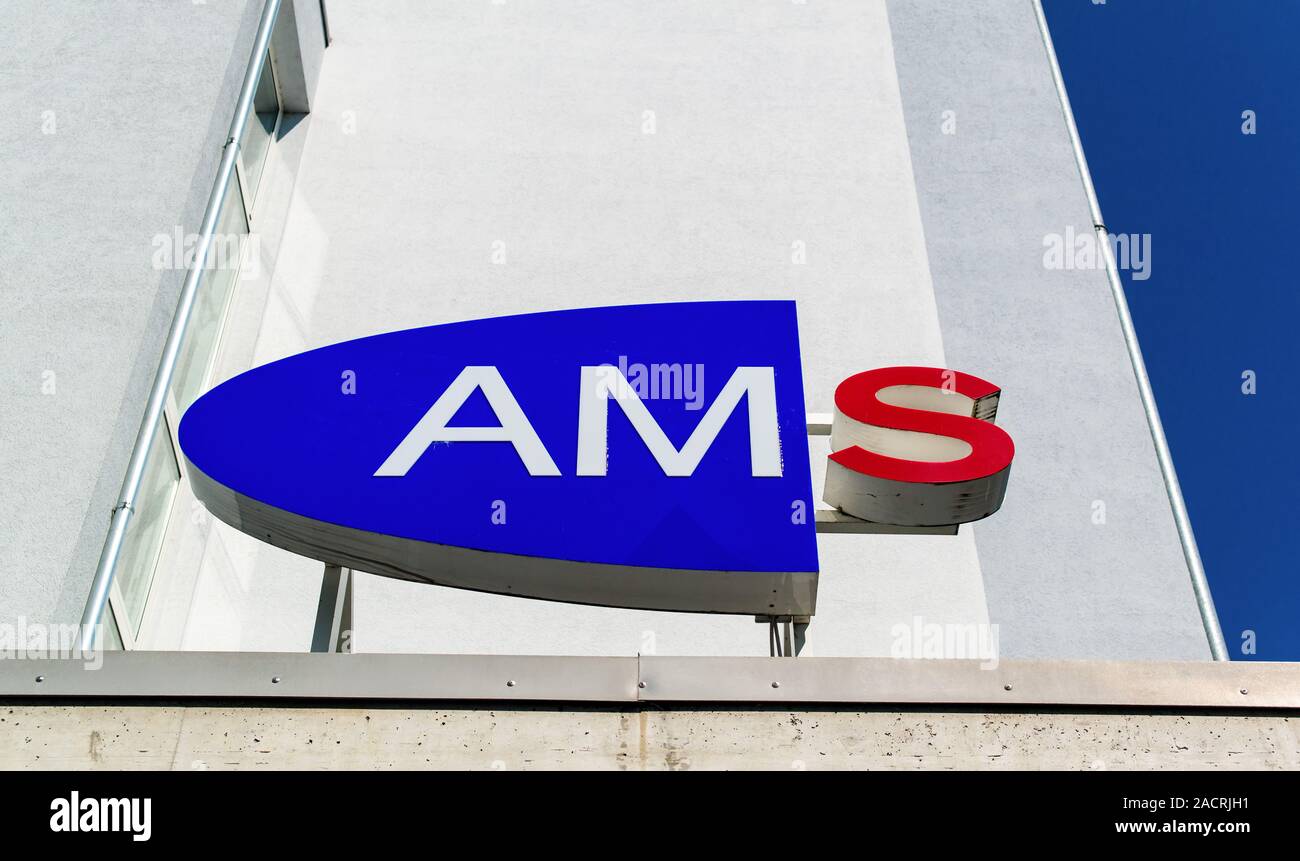 Logo AMS in Austria Stock Photo Alamy
