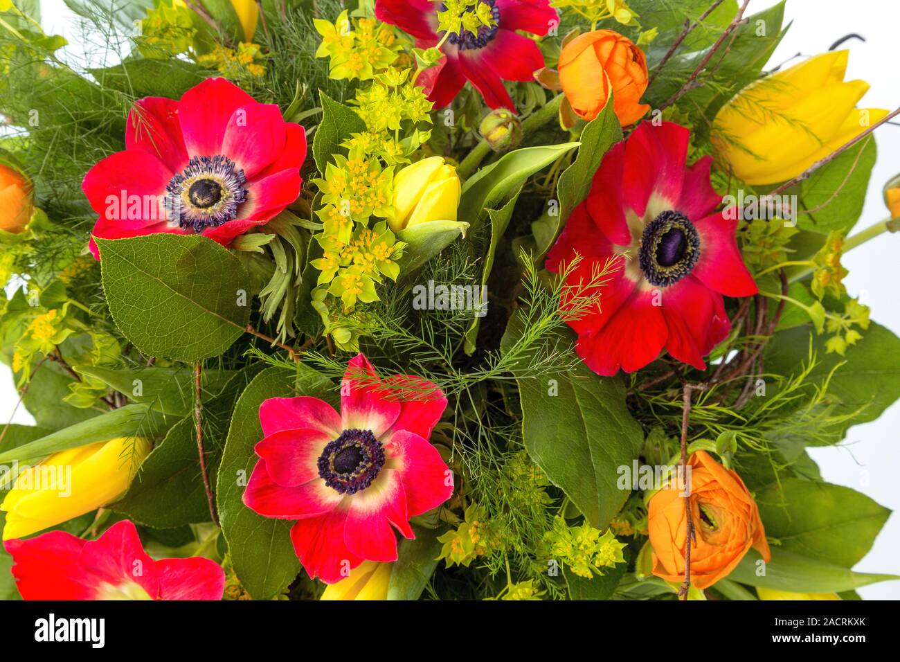 Bouquet with spring flowers Stock Photo