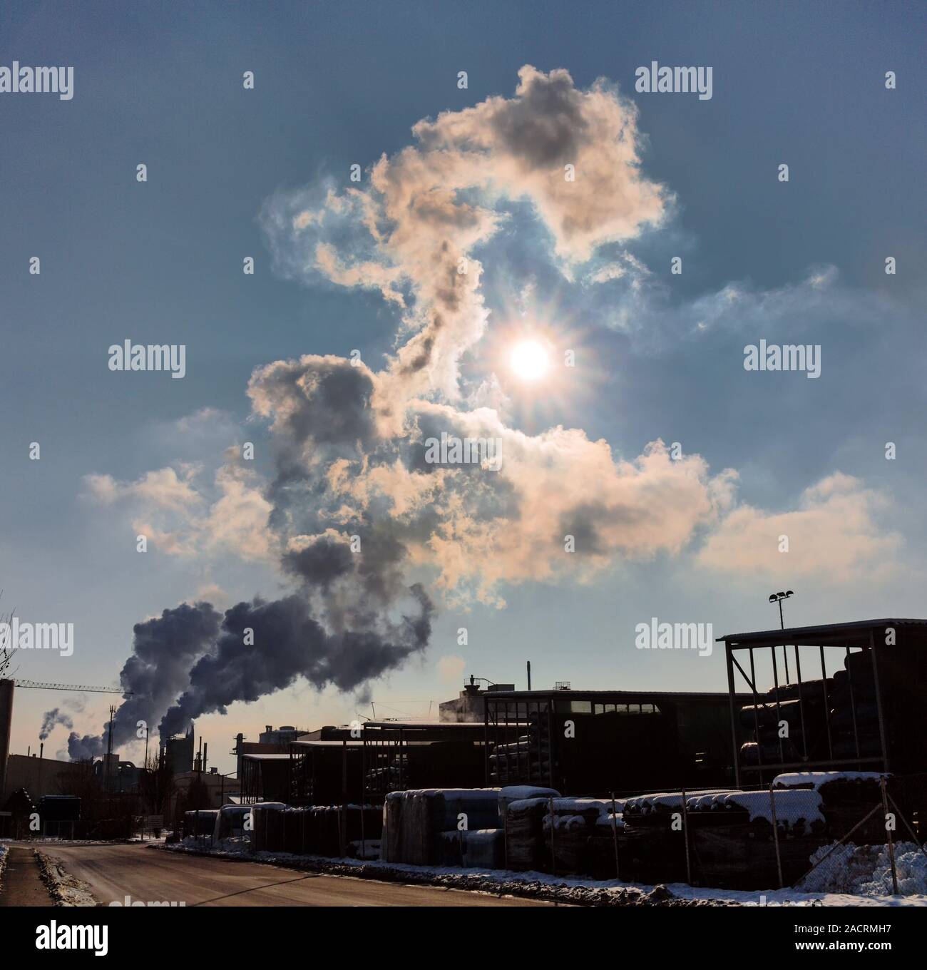 Industrial vent with exhaust gases Stock Photo Alamy