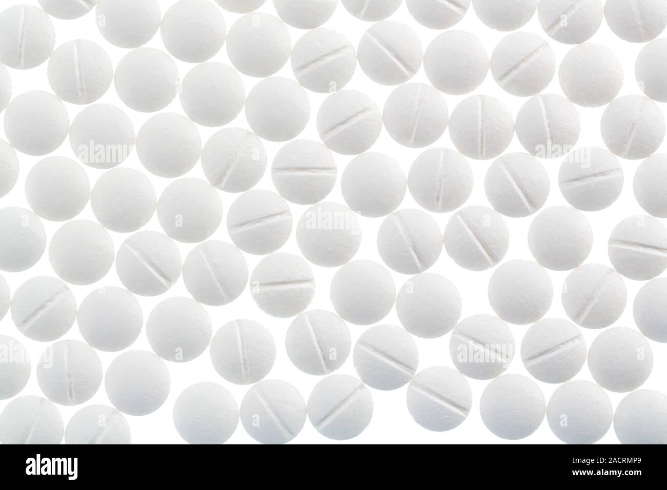 White tablets in abundance Stock Photo