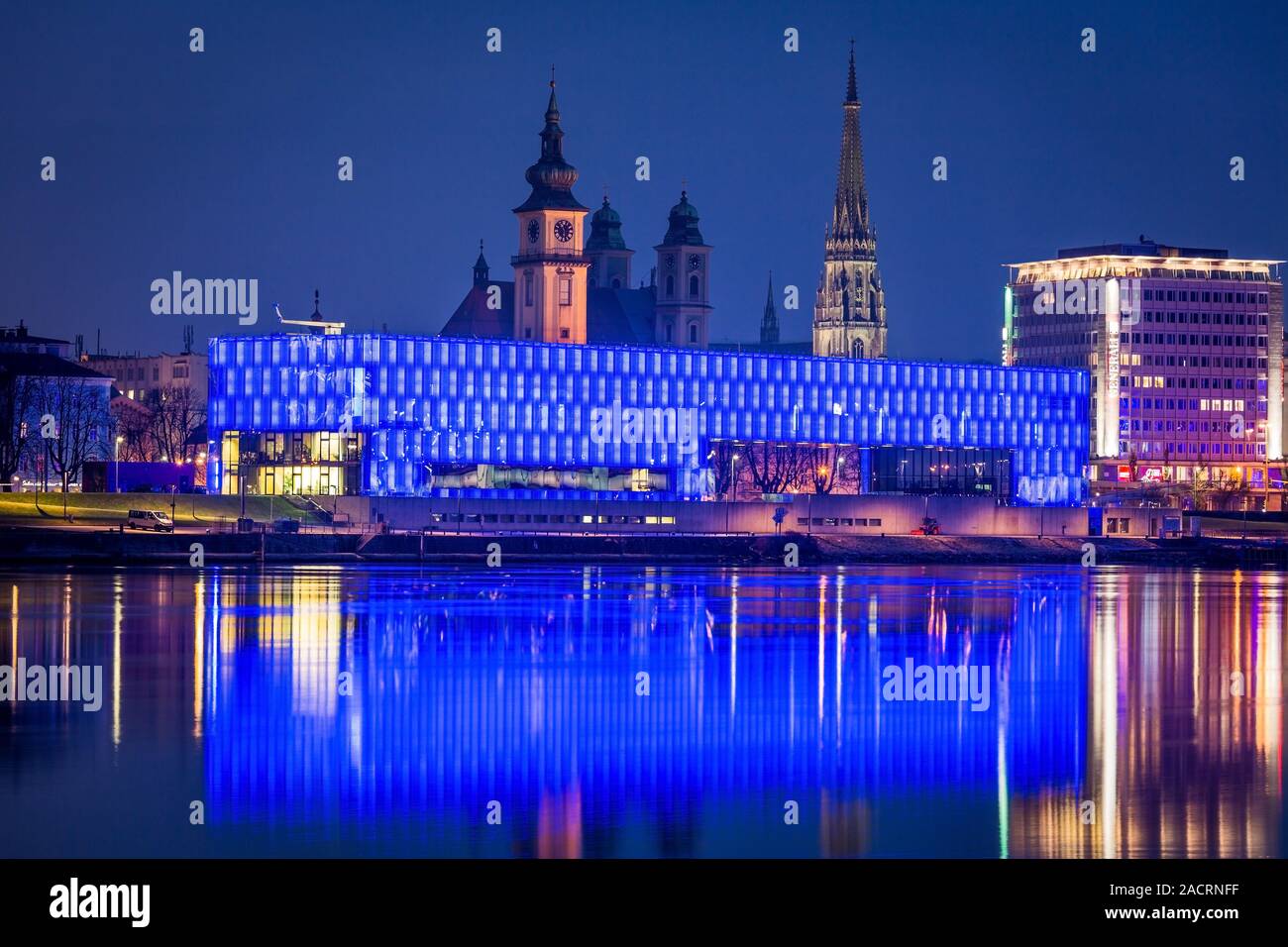 Austria, Linz, Museum Lentos Stock Photo - Alamy