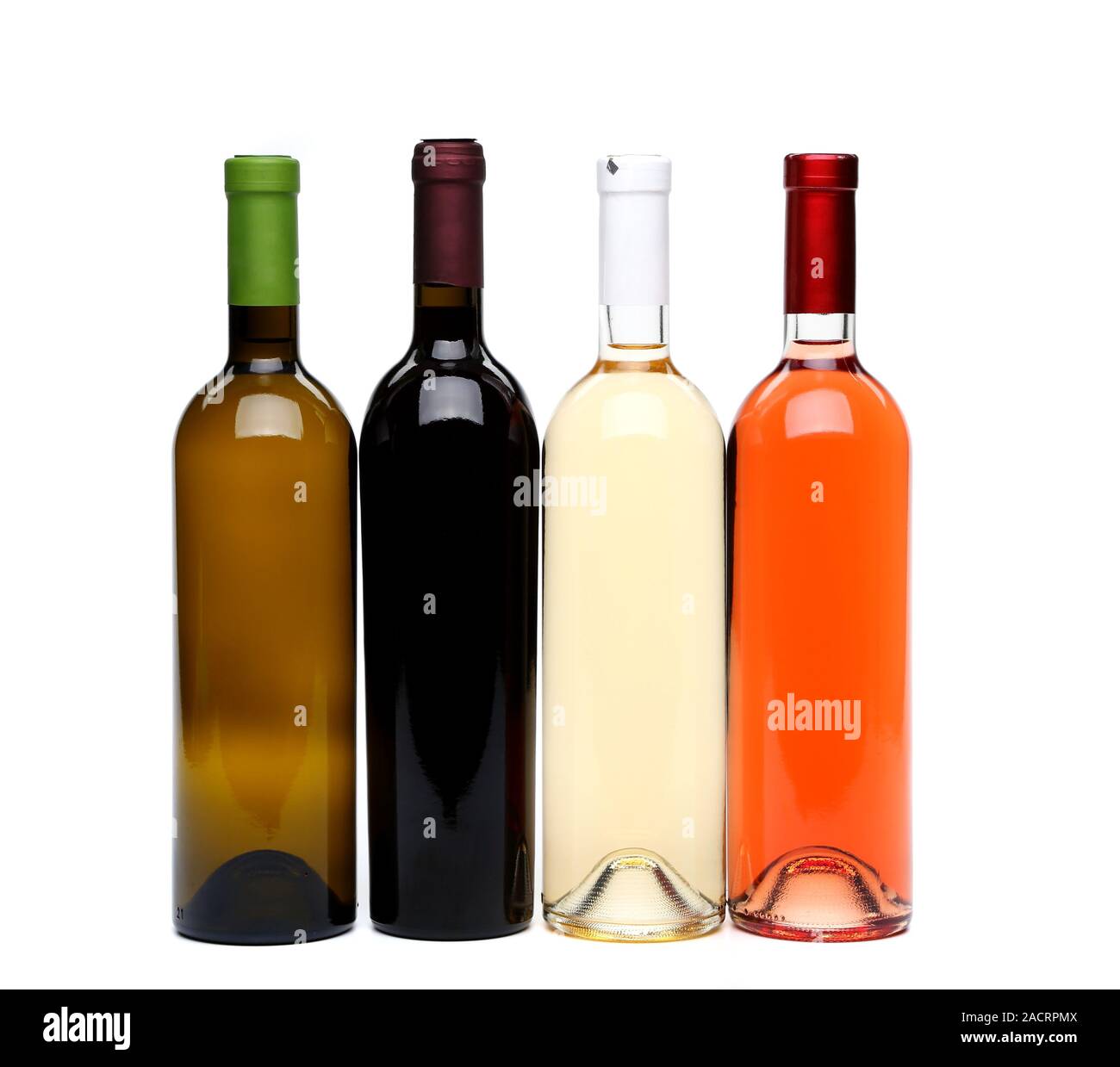 four kinds bottle of wine Stock Photo Alamy