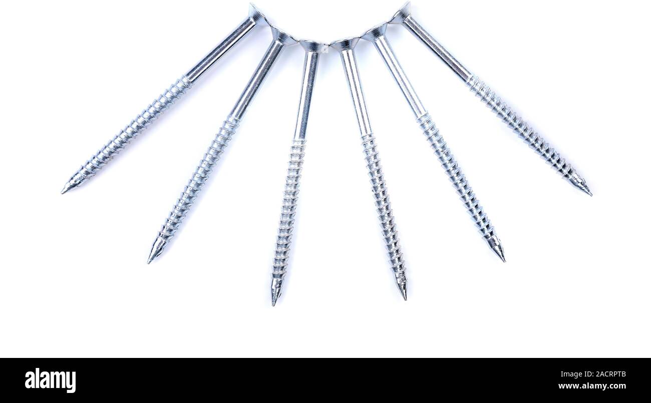 Six screws semicircle Stock Photo