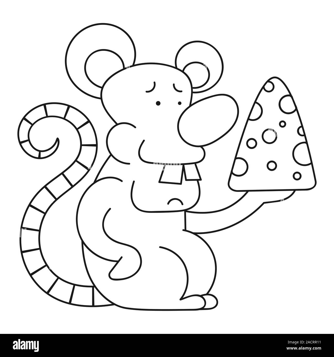 Download Illustration Cartoon Rat Coloring Book For Kids Stock Vector Image Art Alamy