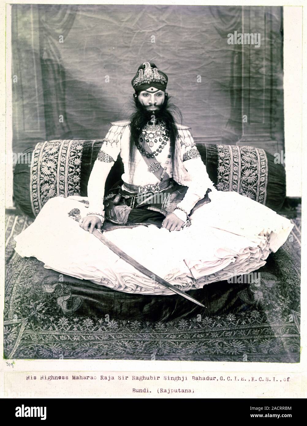 Ct Raghubir Rkp A portrait of Sir Raghubir Singh Maharao Raja of Bundi (1869-1927 ...
