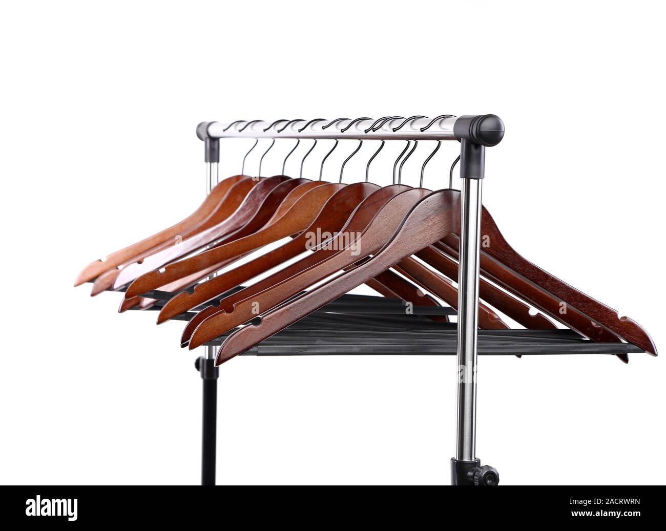 wooden clothes hangers Stock Photo Alamy