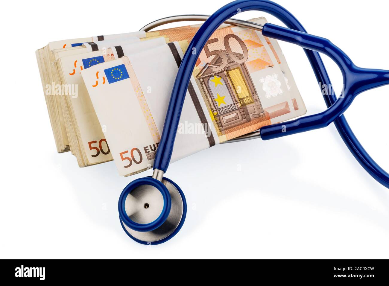 Stethoscope and euro banknotes, Stock Photo