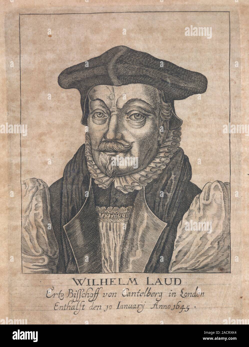 William Laud (15731645). English prelate. Portrait. Image taken from