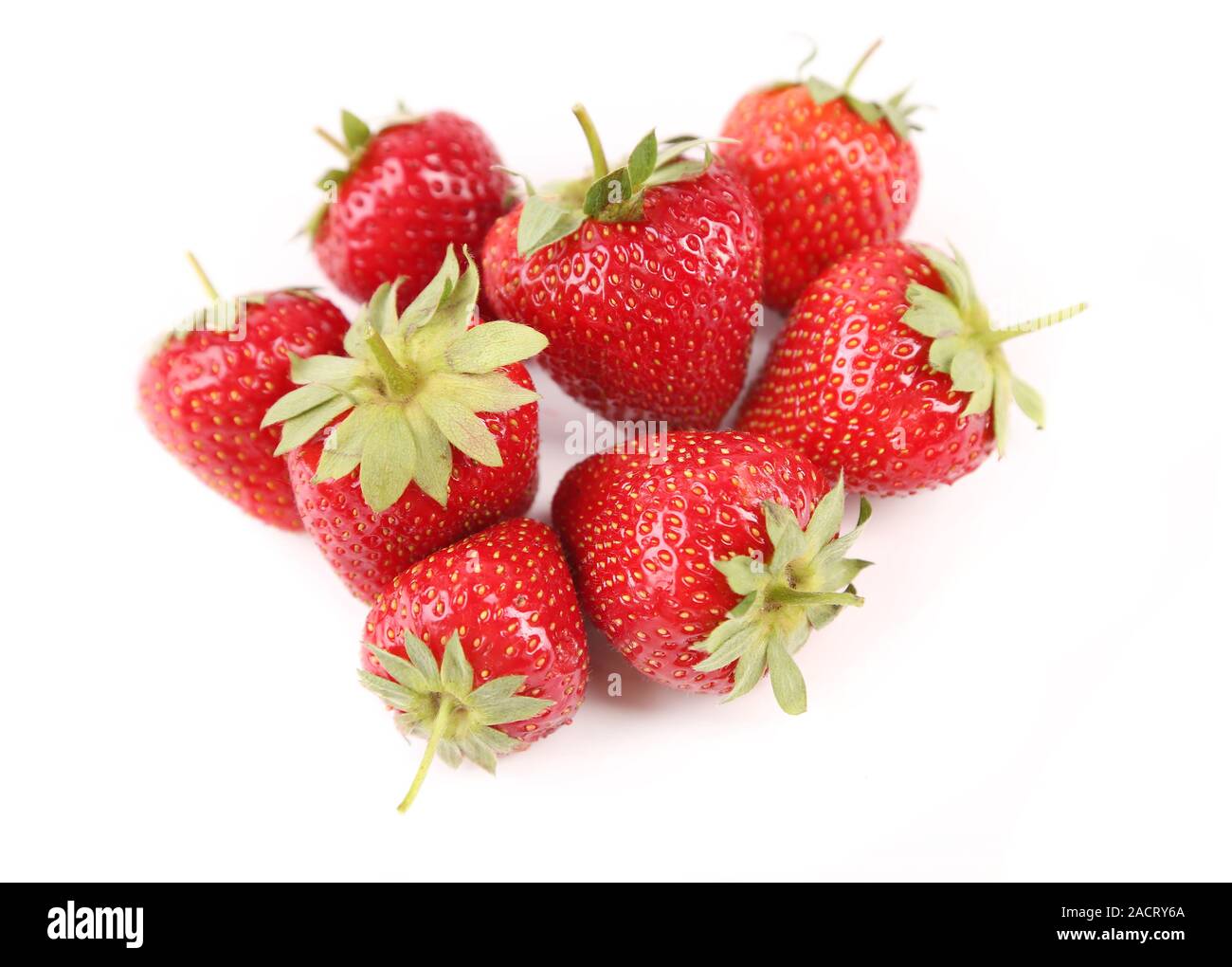 Fresh red ripe strawberries isolated on white Stock Photo - Alamy