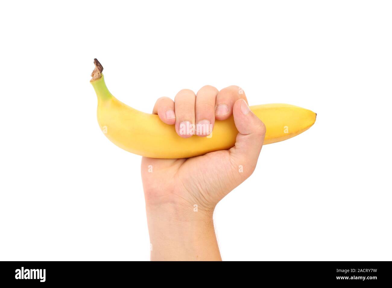 Hand hold banana. fruit. isolated Stock Photo Alamy