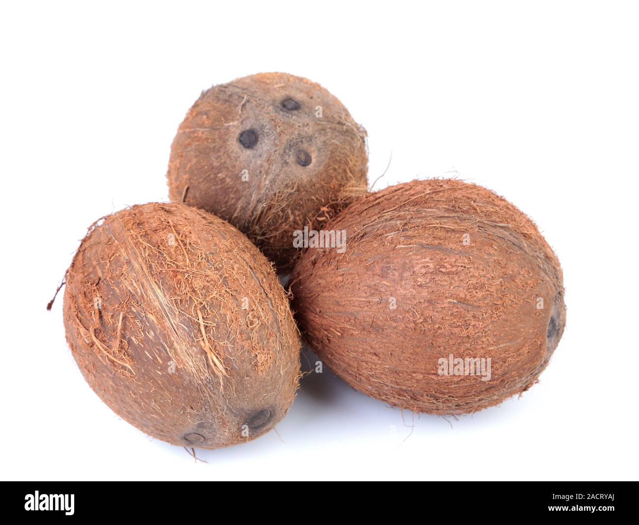 coconuts isolated on a white background Stock Photo