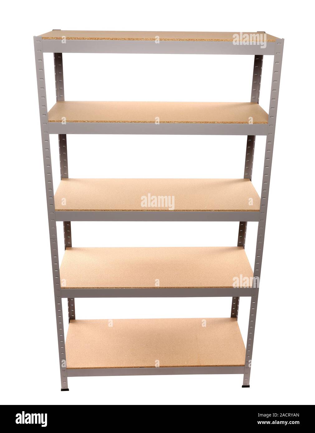 Metal industrial storage shelves Stock Photo Alamy