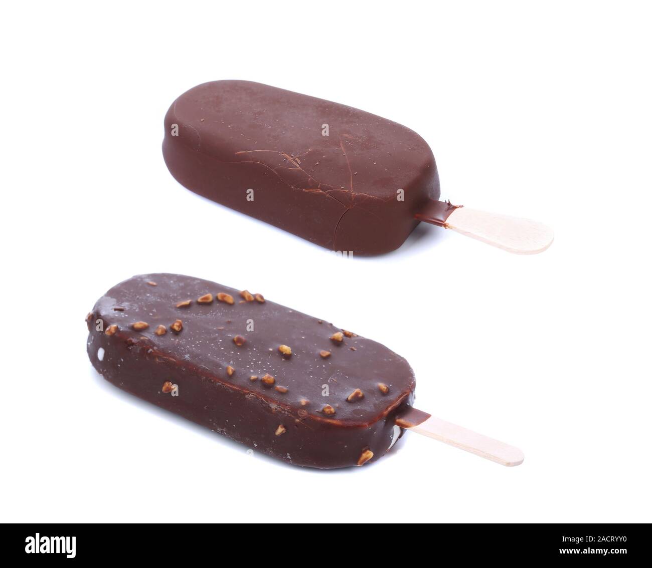 Different chocolatecoated blocks of ice cream Stock Photo Alamy