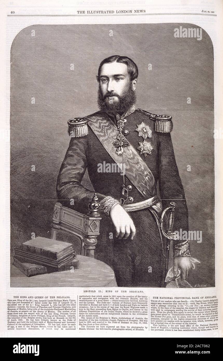 Leopold II, Leopold II (1835-1909). Portrait. King of Belgium. Image ...