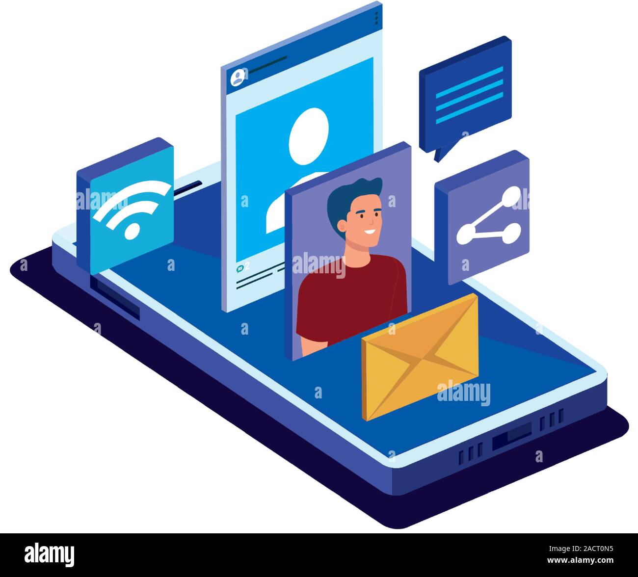 Isolated isometric smartphone vector design Stock Vector Image & Art ...