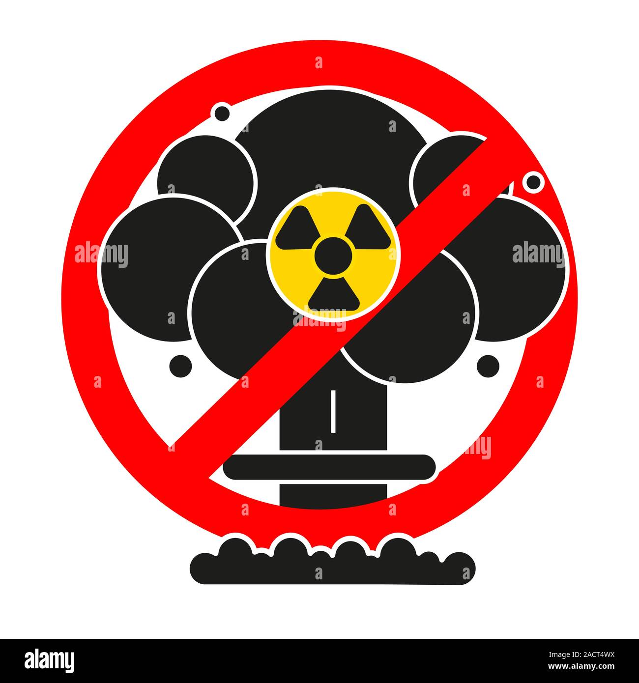 Atomic Explosion Suitable For Poster Or T-shirt Printing. Stock Vector