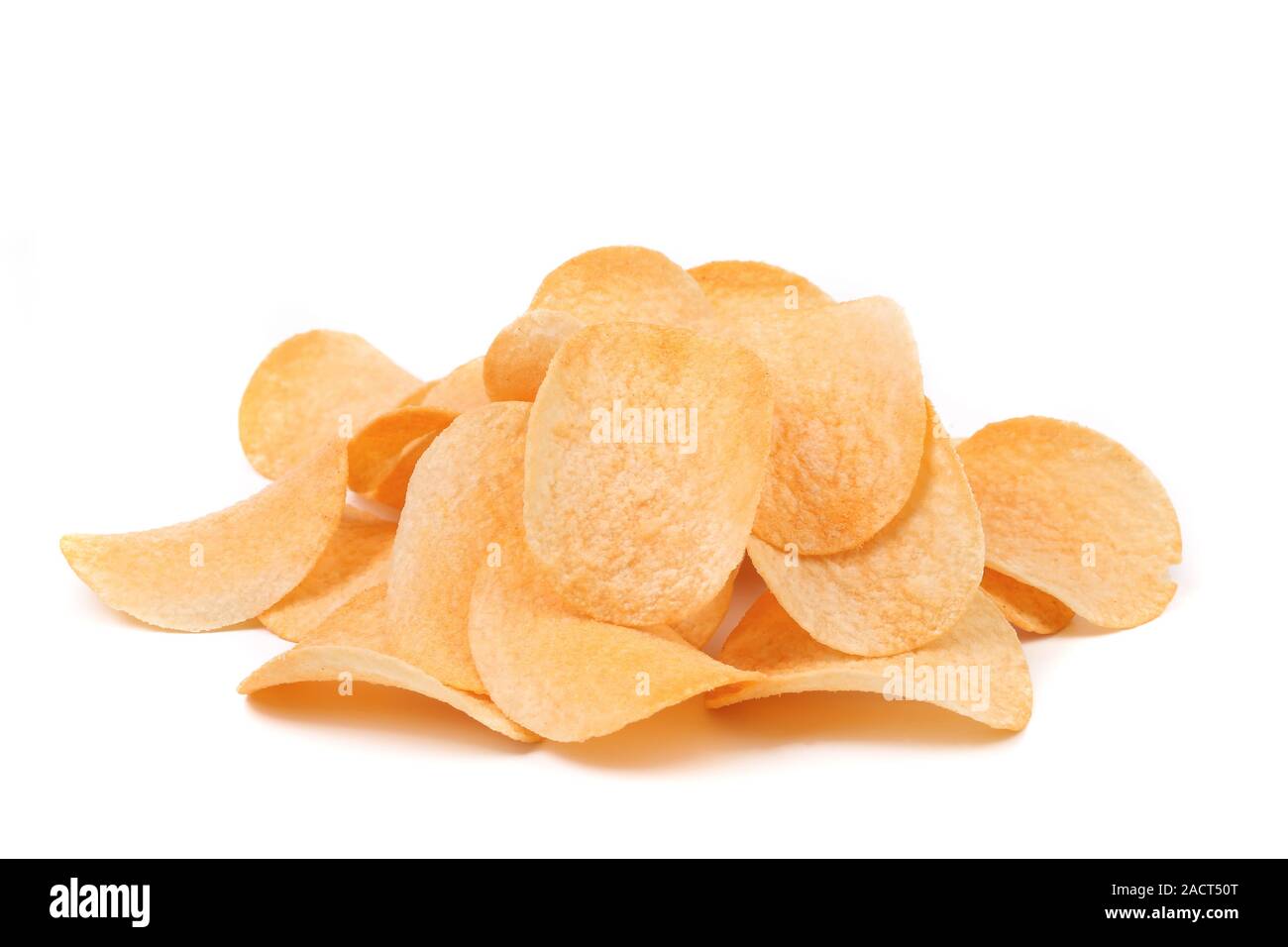 Handful of potato chips Stock Photo Alamy